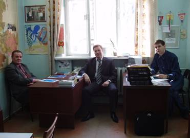 На фото слева направо: д.б.н., профессор В.Ф. Вальков, д.с.-х.н., профессор С.И. Колесников, д.г.н., профессор К.Ш. Казеев